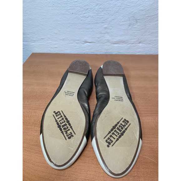 Seychelles metallic & white flats size 6 - Picture 4 of 4